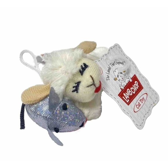 Lamb Chop Cat Toy For Cats Kittens Play Toy Mini Cat Toy Lamb Chop Cat Nip Toy - Picture 3 of 7